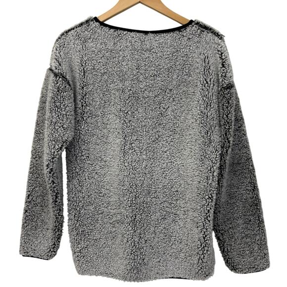 Stillwater Supply Co Gray Sherpa Fleece Pullover Women’s Size M Cozy Soft Top - Picture 2 of 6